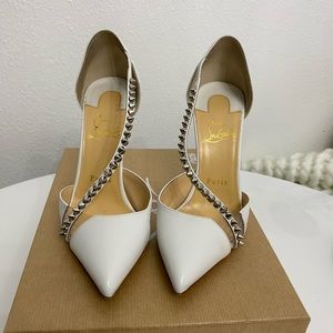 White Christian Louboutins Shoes